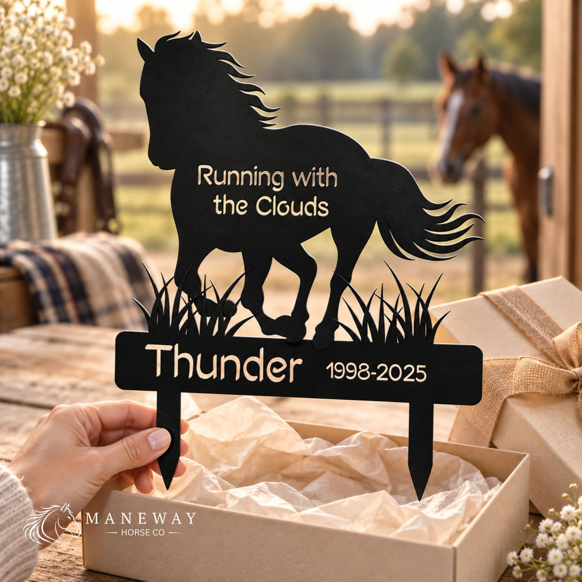 Running with the Clouds Horse Memorial Stake – view 2