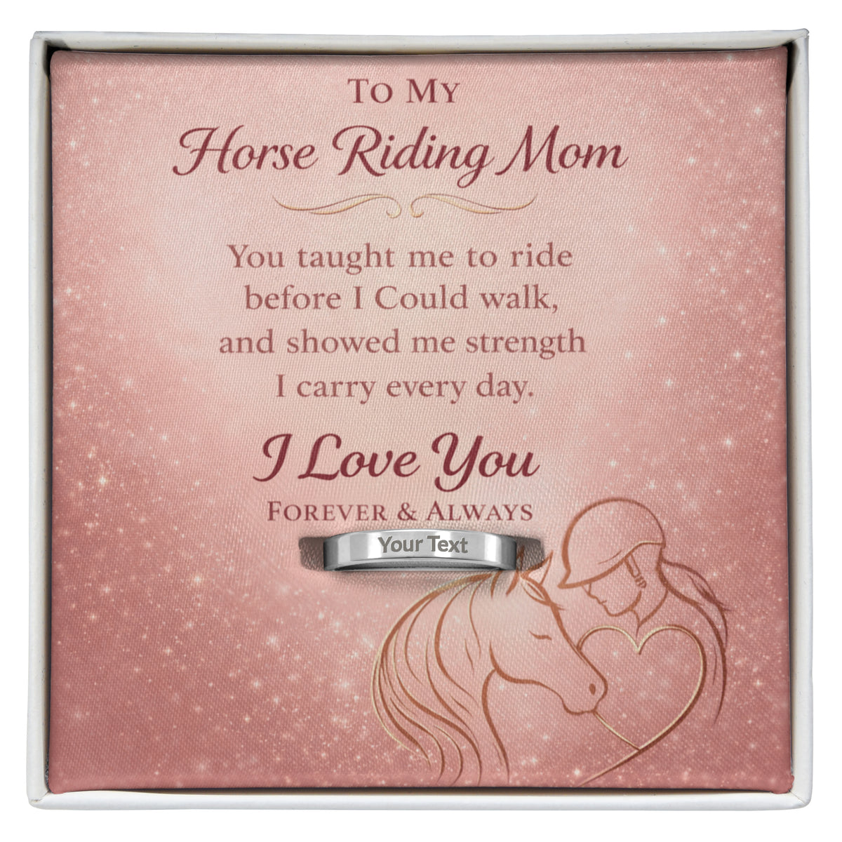Personalized Horse Mom Ring – view 4