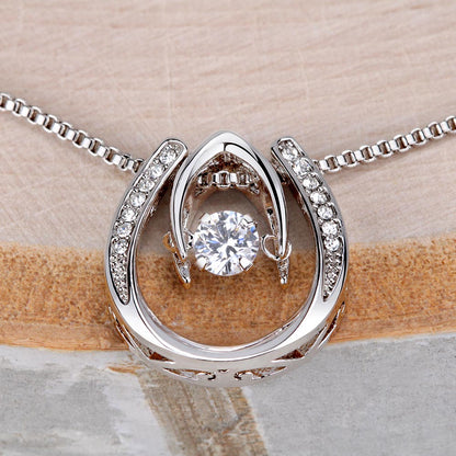 Beloved Horse Mom Horseshoe Necklace – view 6