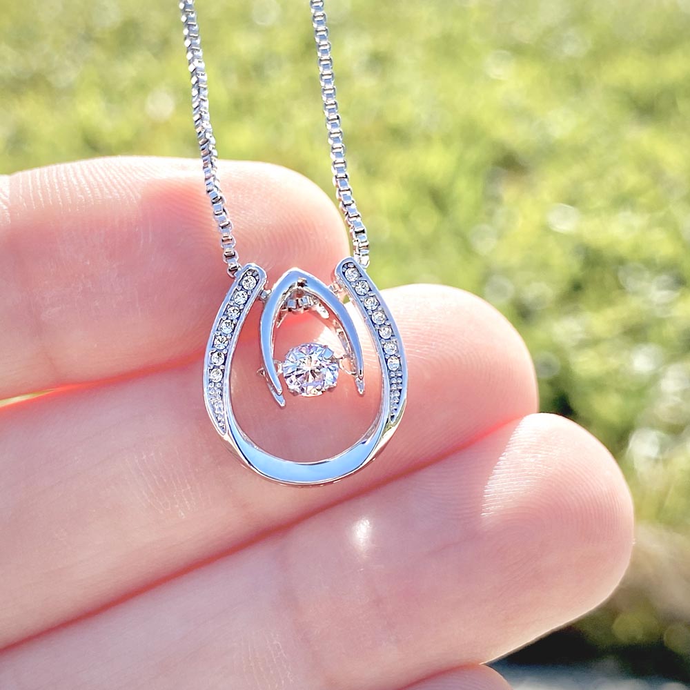 Personalized Horse Memorial Photo Circle Necklace – view 2