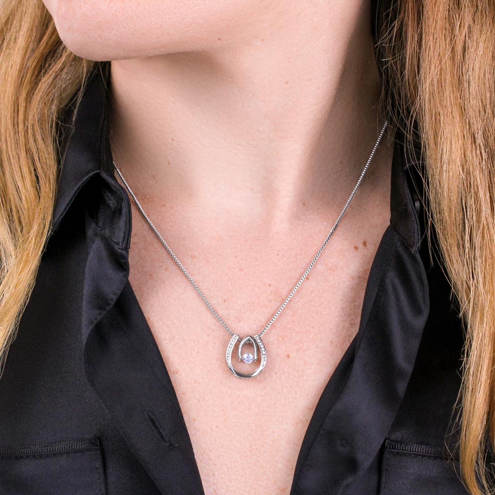 Favorite Horse Mom Horseshoe Necklace – view 10