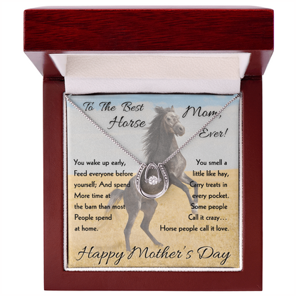 Horse Mom Horseshoe Necklace – view 8