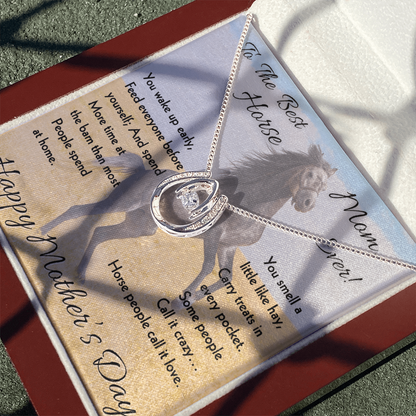 Horse Mom Horseshoe Necklace – view 13