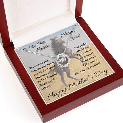 Horse Mom Horseshoe Necklace – view 9
