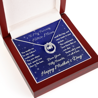 Beloved Horse Mom Horseshoe Necklace – view 10