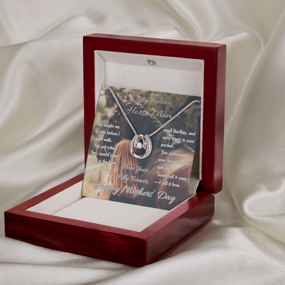 Favorite Horse Mom Horseshoe Necklace – view 5