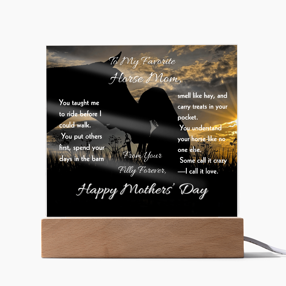 Favorite Horse Mom Silhouette Plaque – view 4