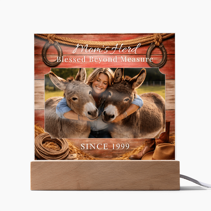 Blessed Donkey Mom Acrylic Photo Plaque