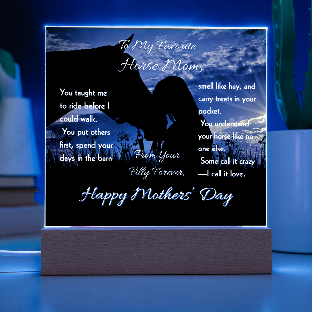 Favorite Horse Mom Silhouette Plaque – view 6