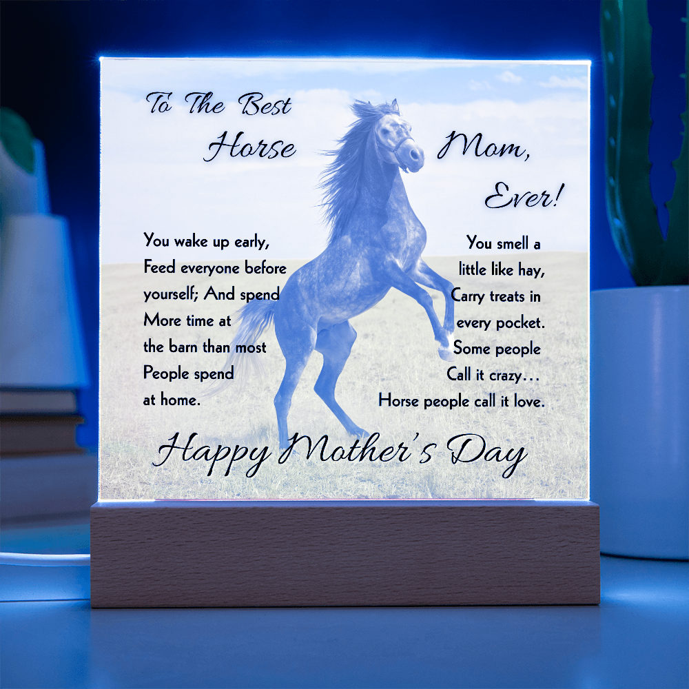 Best Horse Mom Rearing Horse Acrylic Plaque – view 6