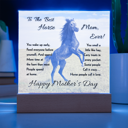 Best Horse Mom Rearing Horse Acrylic Plaque – view 6