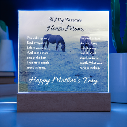 Favorite Horse Mom Meadow Acrylic Plaque – view 5