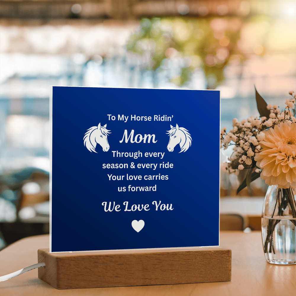 Horse Ridin’ Mom Message Plaque – view 5