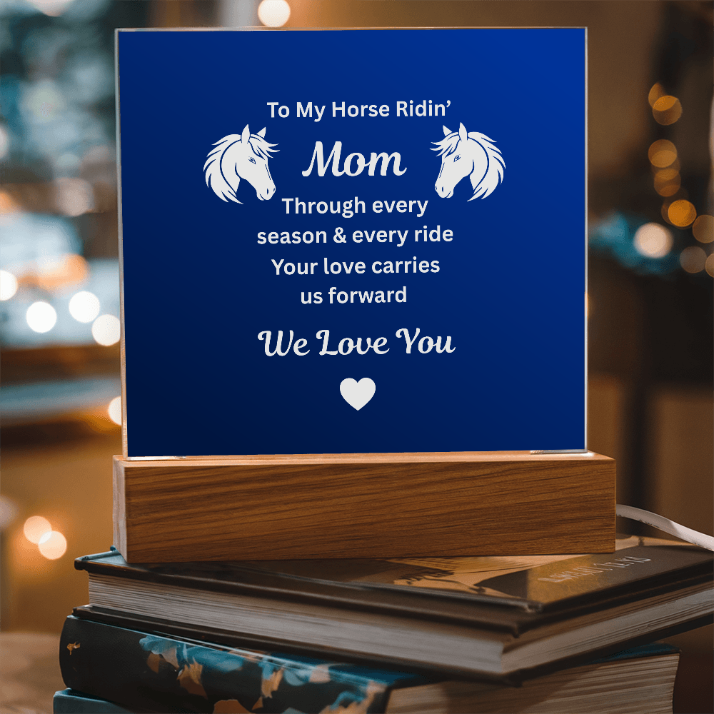 Horse Ridin’ Mom Message Plaque – view 4