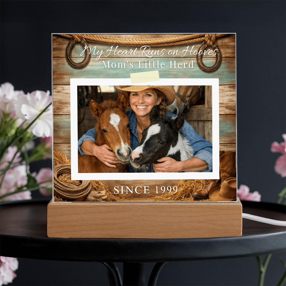 Mom’s Little Herd Horse Photo Plaque – view 6