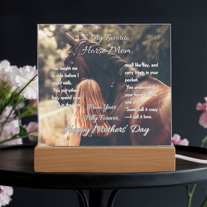 Favorite Horse Mom Photo Plaque – view 4