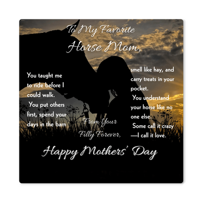 Favorite Horse Mom Silhouette Metal Print – view 6