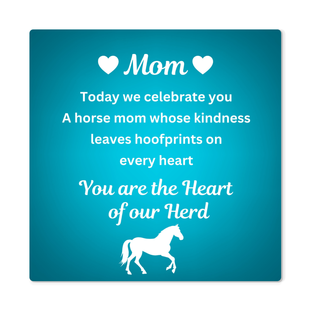 Heart of Our Herd Teal Metal Print – view 4