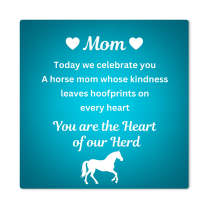 Heart of Our Herd Teal Metal Print – view 4