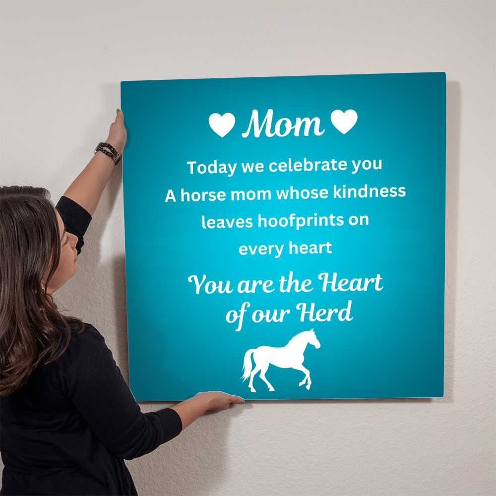 Heart of Our Herd Teal Metal Print – view 7
