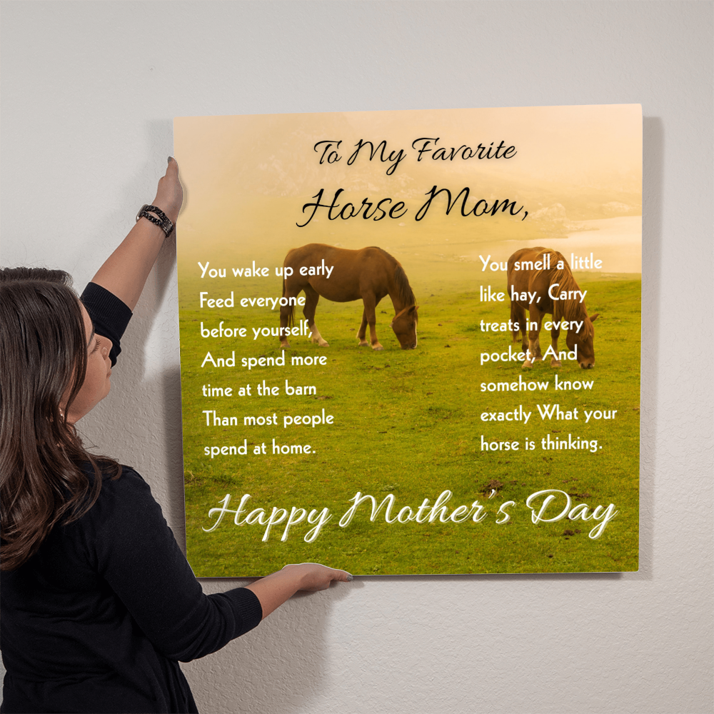 Favorite Horse Mom Meadow Metal Print – view 9