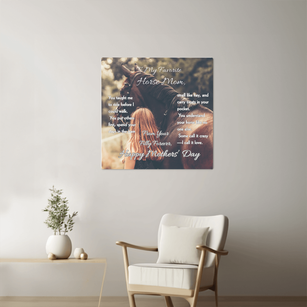 To My Favorite Horse Mom High Gloss Metal Prints – Mother's Day Horse Gift – view 8