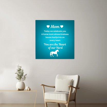 Heart of Our Herd Teal Metal Print – view 8