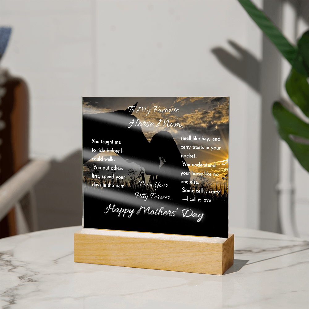 Favorite Horse Mom Silhouette Plaque – view 12