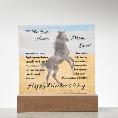 Best Horse Mom Rearing Horse Acrylic Plaque – view 10