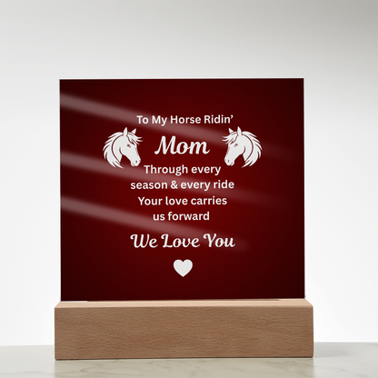 Horse Ridin’ Mom Red Acrylic Plaque – view 7