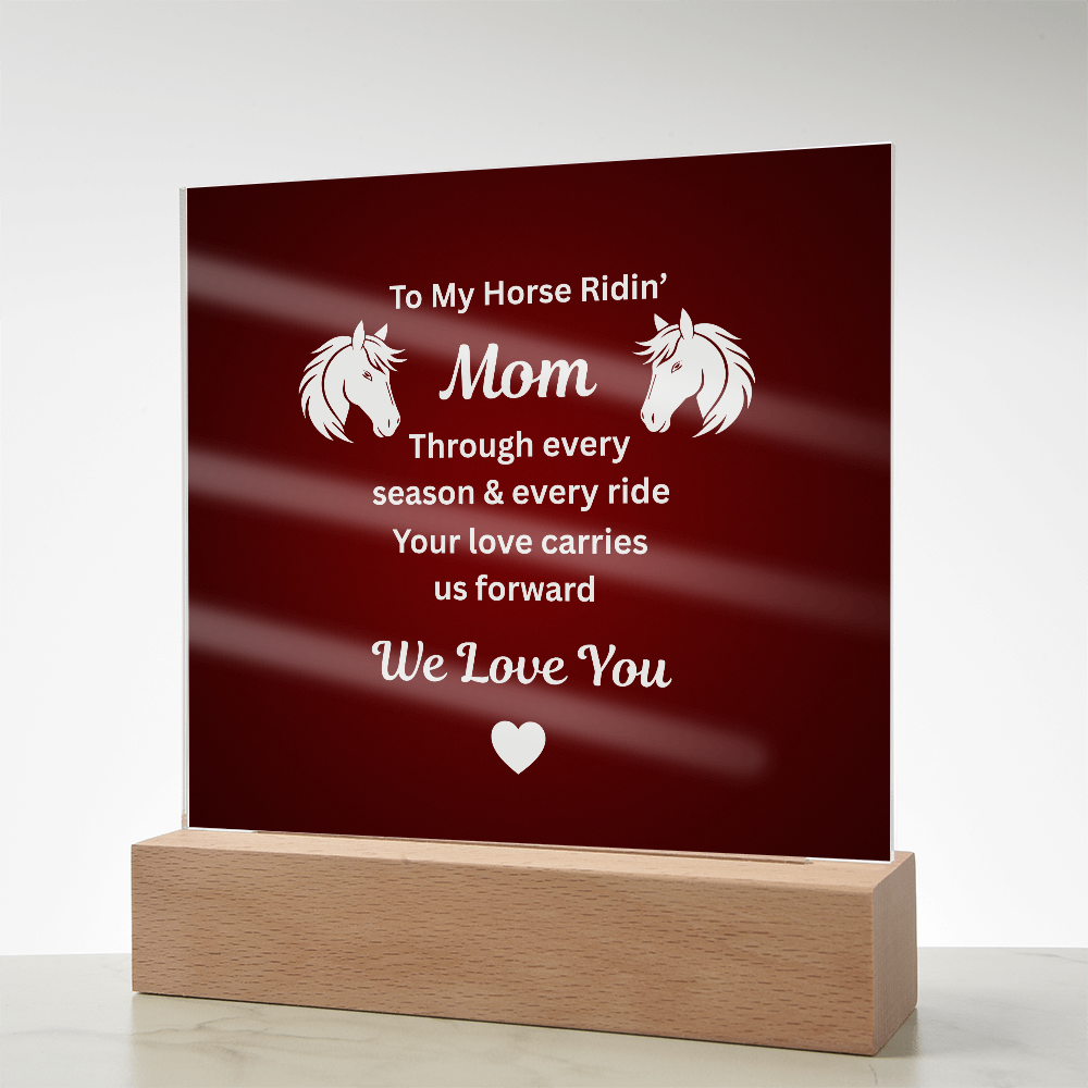 Horse Ridin’ Mom Red Acrylic Plaque – view 9