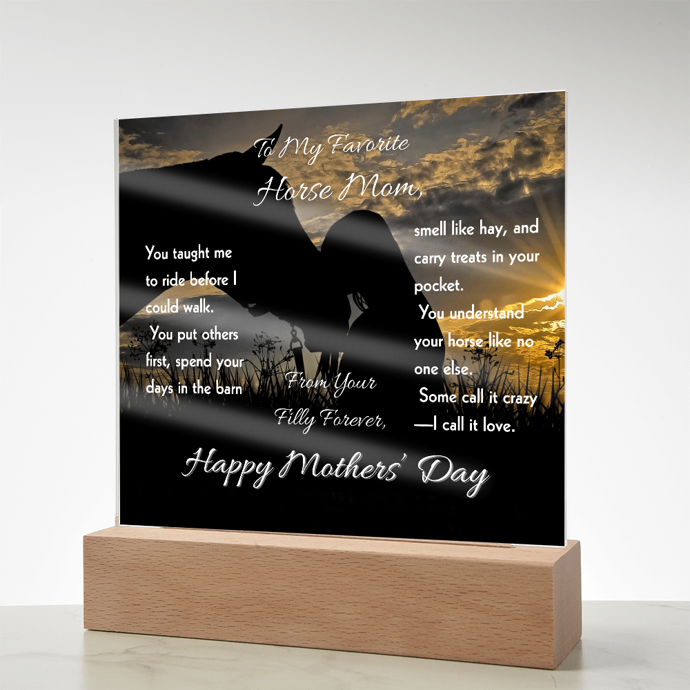 Favorite Horse Mom Silhouette Plaque – view 9
