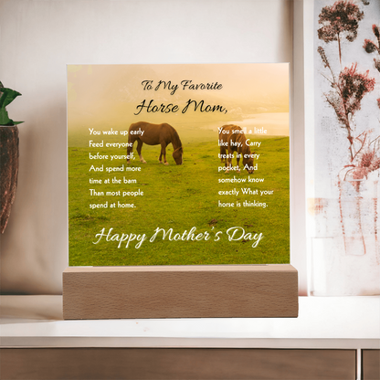 Favorite Horse Mom Meadow Acrylic Plaque – view 11