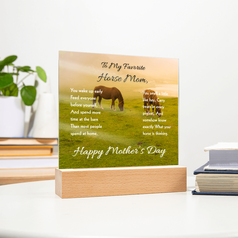 Favorite Horse Mom Meadow Acrylic Plaque – view 8