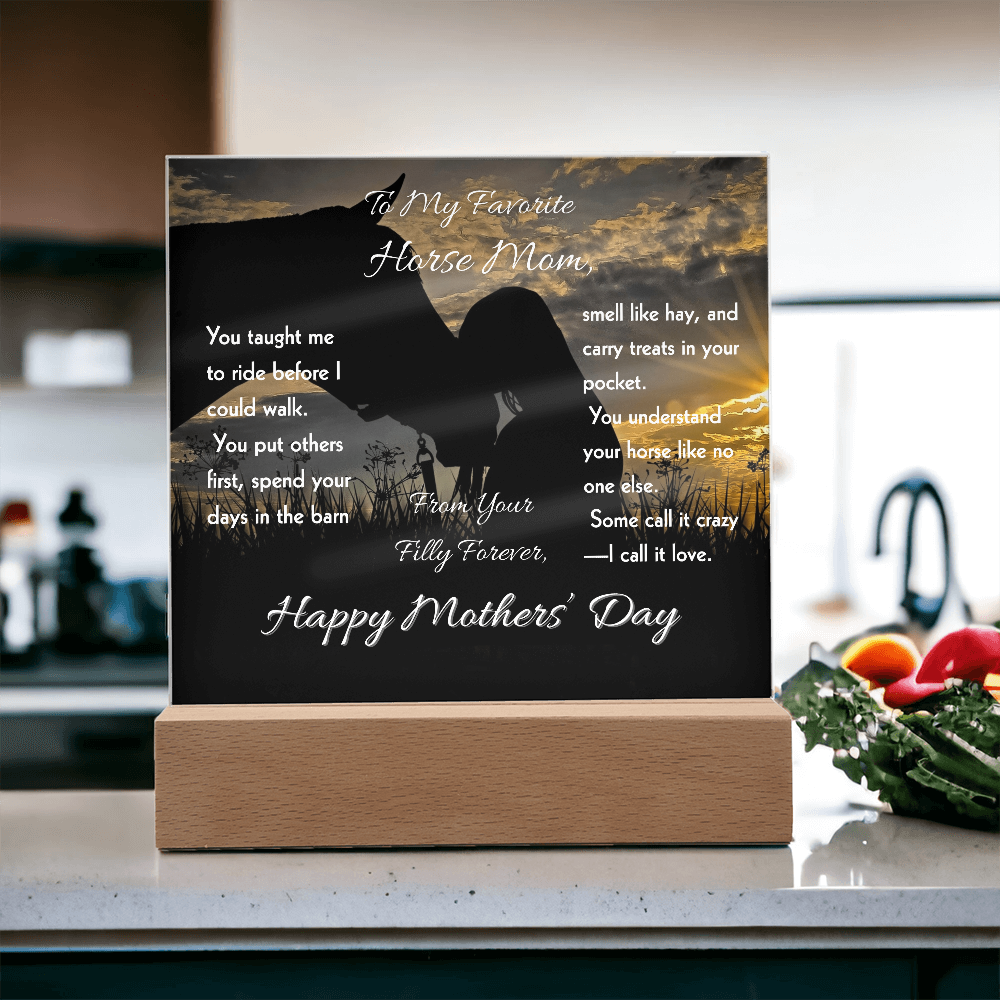 Favorite Horse Mom Silhouette Plaque – view 11