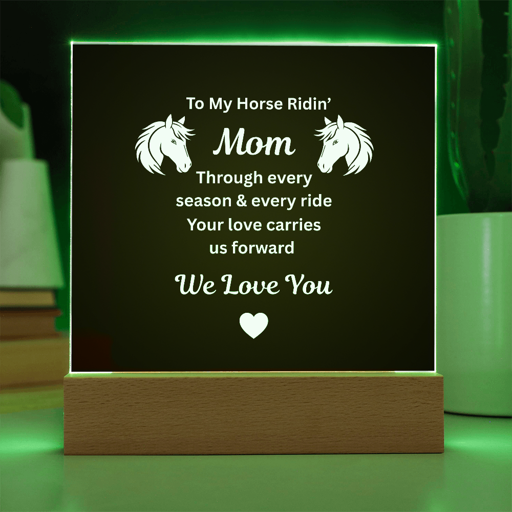 Horse Ridin’ Mom Red Acrylic Plaque – view 10