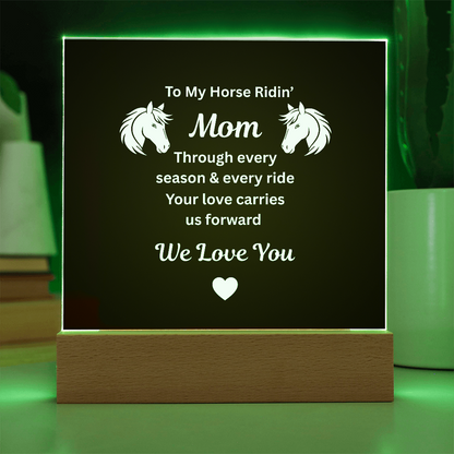 Horse Ridin’ Mom Red Acrylic Plaque – view 10