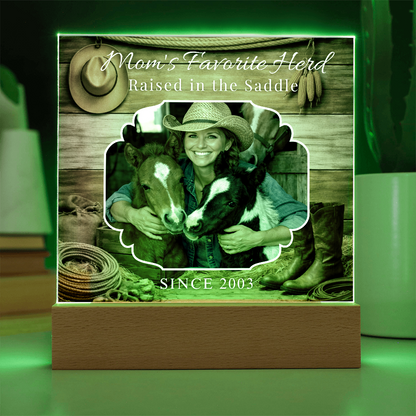 Mom's Favorite Herd Raised in the Saddle Photo Plaque – Personalized Gift for Horse Lovers – view 7