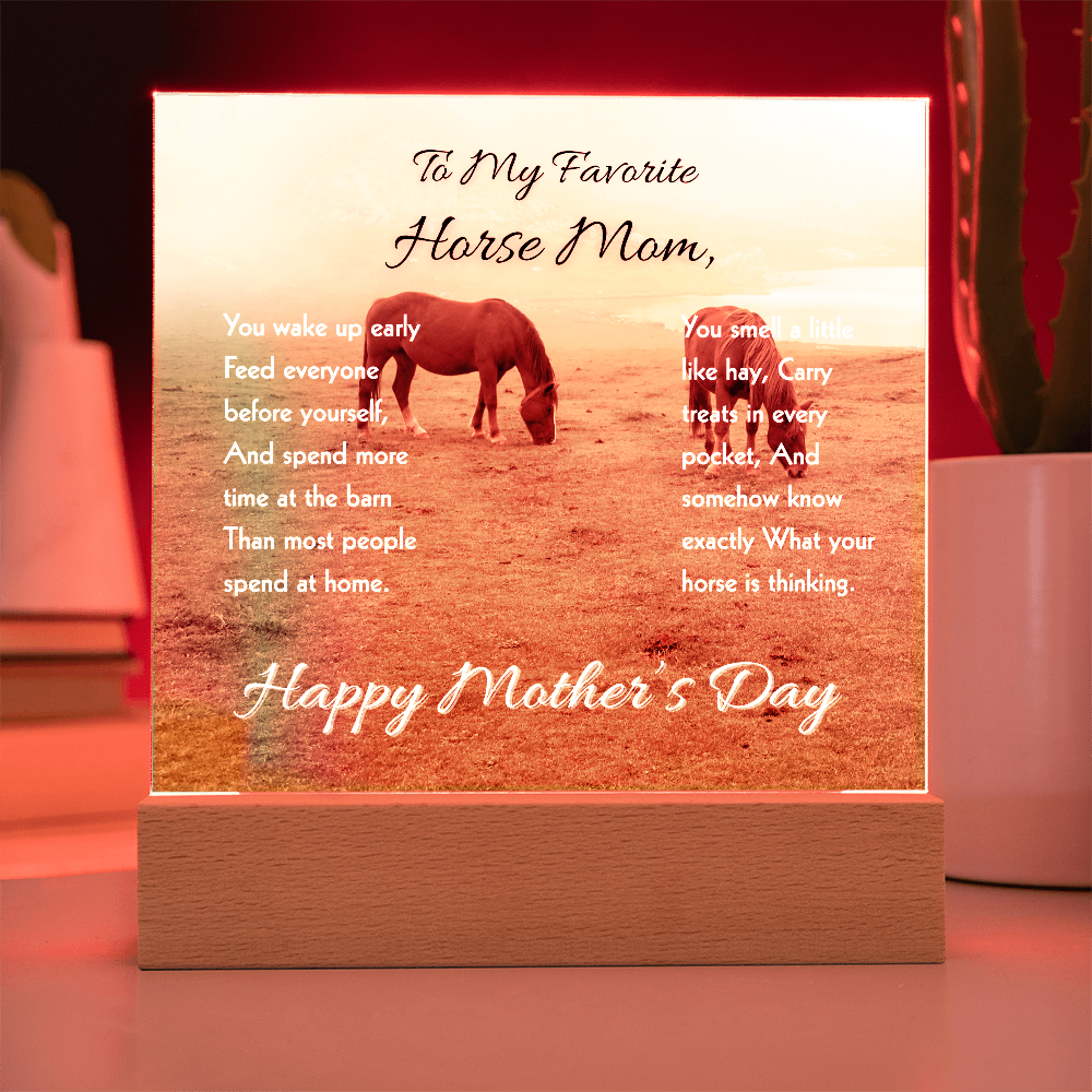 Favorite Horse Mom Meadow Acrylic Plaque – view 7