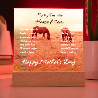 Favorite Horse Mom Meadow Acrylic Plaque – view 7