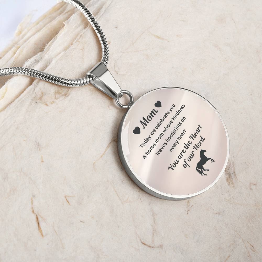 Horse Mom Necklace Gift – Heart Of Our Herd Jewelry for Mother’s Day – view 5