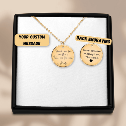 Custom Message & Name Necklace - Personalized Engraved Jewelry