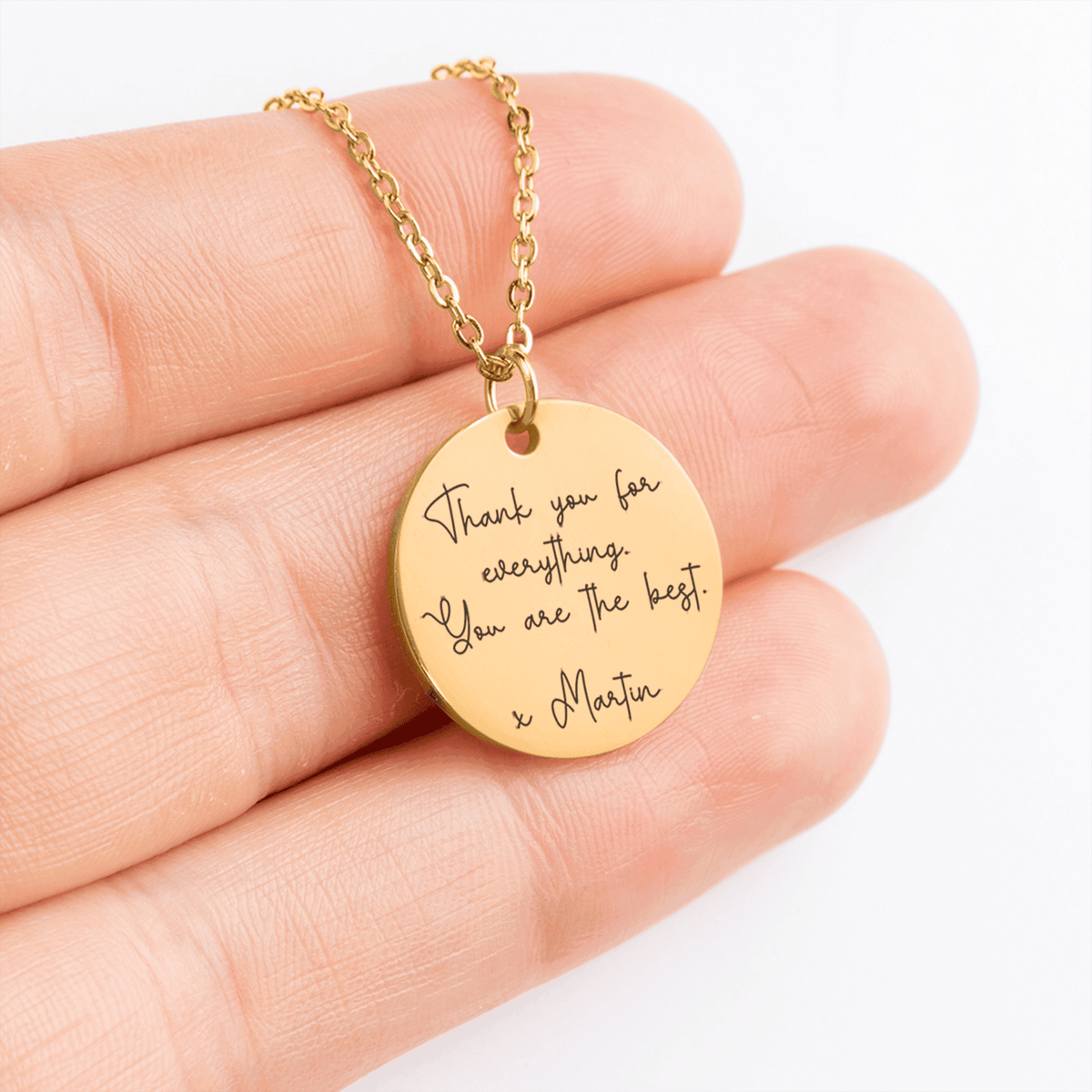 Custom Message & Name Necklace - Personalized Engraved Jewelry