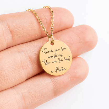 Custom Message & Name Necklace - Personalized Engraved Jewelry