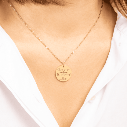 Custom Message & Name Necklace - Personalized Engraved Jewelry
