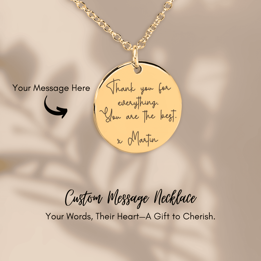 Custom Message & Name Necklace - Personalized Engraved Jewelry