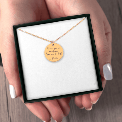 Custom Message & Name Necklace - Personalized Engraved Jewelry