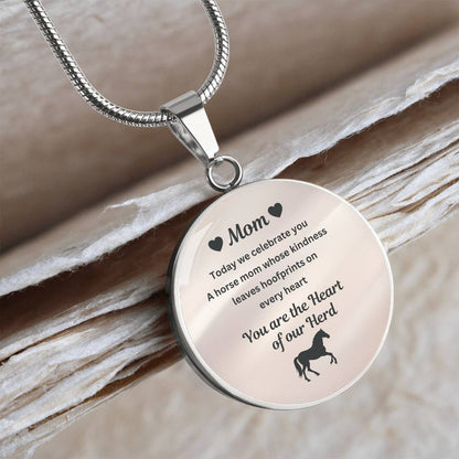 Horse Mom Necklace Gift – Heart Of Our Herd Jewelry for Mother’s Day – view 4