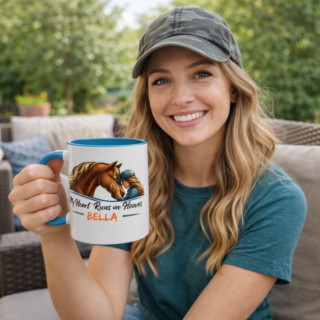 Heart Runs on Hooves Female Two-Tone Mug – view 2